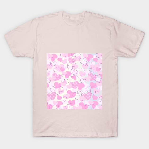 Beautiful valentine background pattern T-Shirt by AhMath